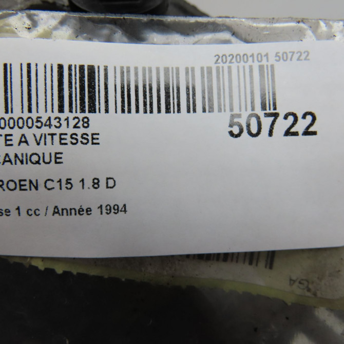 Boîte à vitesse mecanique occasion CITROEN C15 Phase 1 07-1987->06-1996 1.8 D 222280 6