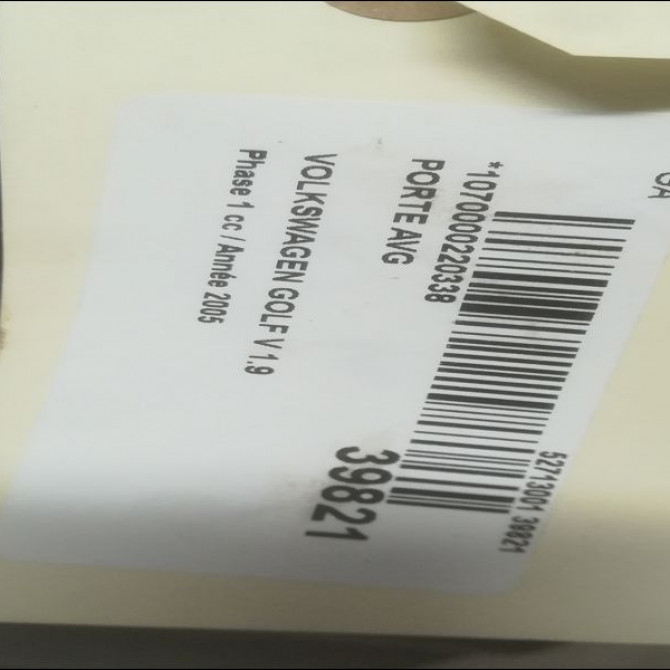 Porte avant gauche occasion VOLKSWAGEN GOLF V Phase 1 11-2003->10-2008 1.9 TDI 90ch 1K4831301AB 4