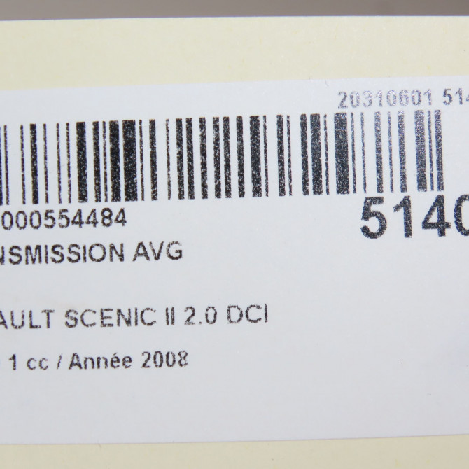 Transmission avant gauche occasion RENAULT SCENIC II Phase 1 03-2004->09-2006 2.0 DCI 150ch 8200383707 7