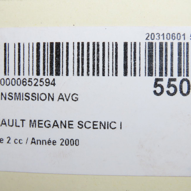 Transmission avant gauche occasion RENAULT MEGANE SCENIC I Phase 2 08-1999->06-2003 2.0i 140ch 8200110754 6
