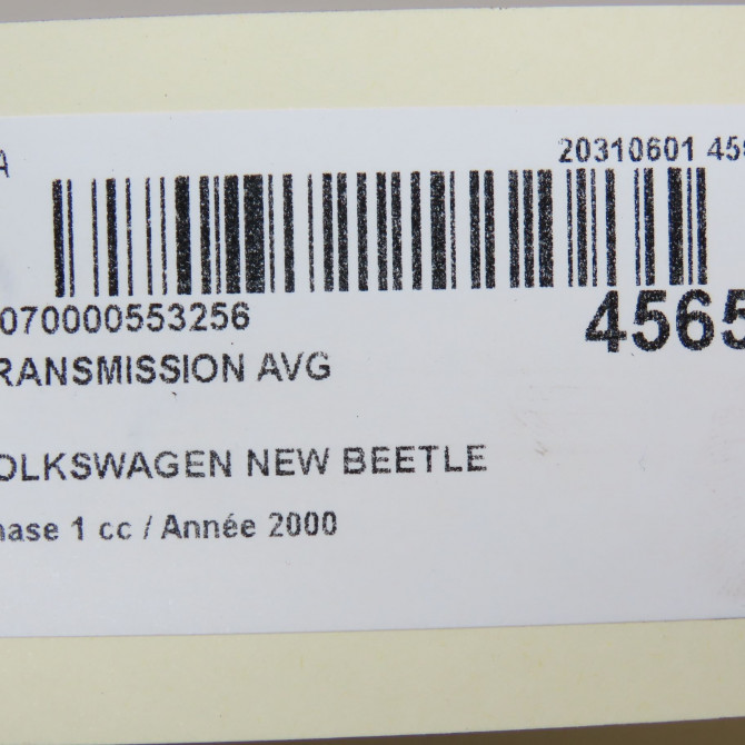 Transmission avant gauche occasion VOLKSWAGEN NEW BEETLE I Phase 1 01-1999->10-2005 1.9 TDI 90ch 1J0407271LJ 5