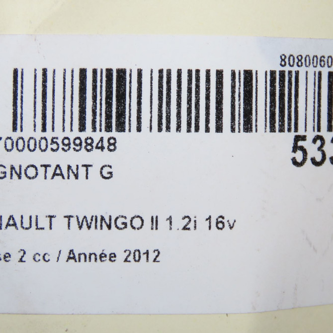 Clignotant gauche occasion RENAULT TWINGO II Phase 2 12-2011->12-2014 1.2i 16v 75ch 261656873R 6
