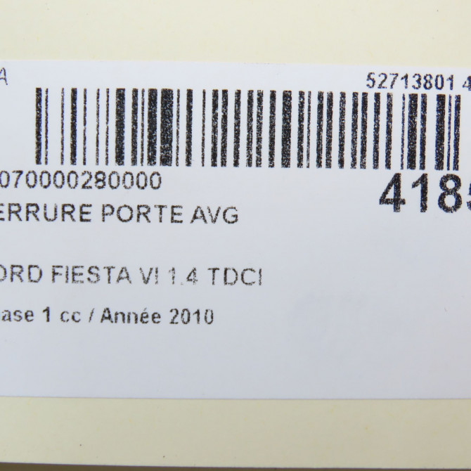 Serrure porte avg occasion FORD FIESTA VI Phase 1 10-2008->11-2012 1.4 TDCI 68ch 2049023 5
