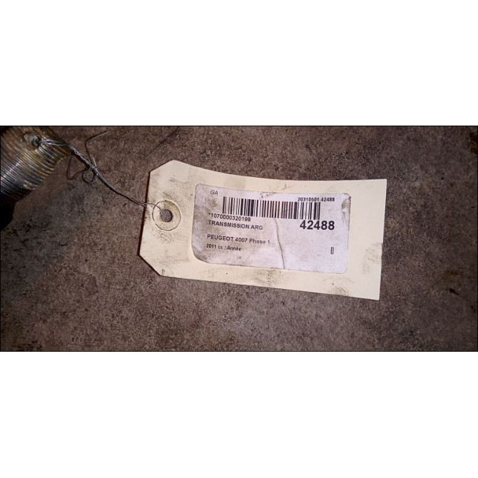 Transmission arrière gauche occasion PEUGEOT 4007 Phase 1 07-2007->03-2013 3274C9 2