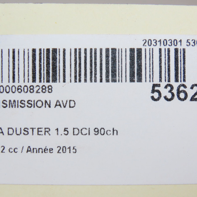 Transmission avant droite occasion  391003471R 7