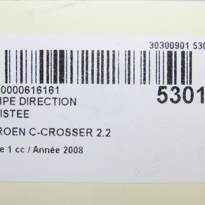 Pompe direction assistee occasion CITROEN C-CROSSER Phase 1 04-1995->04-1999 2.2 HDI 160ch 4007QR 6