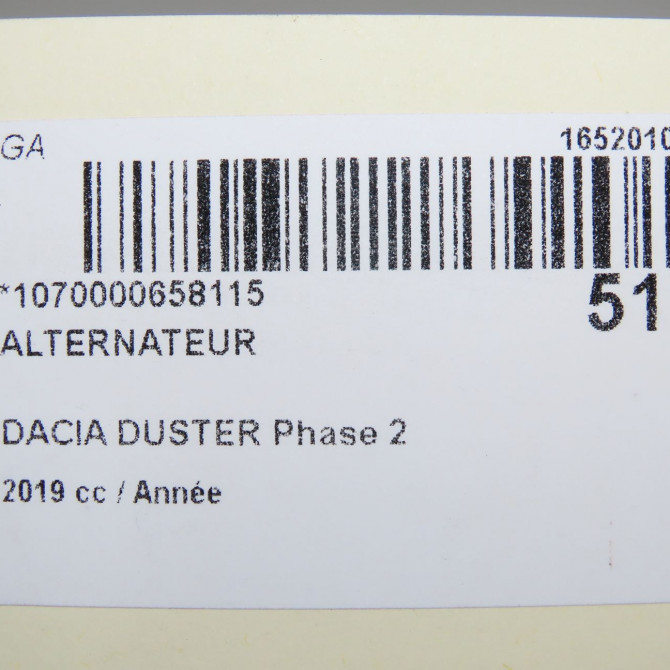Alternateur occasion DACIA DUSTER Phase 2 09-2013->... 231005300R 8