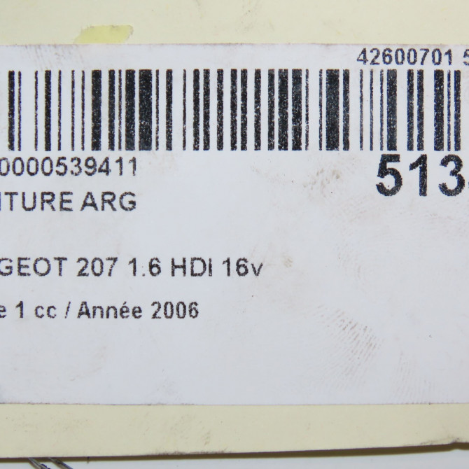Ceinture arrière gauche occasion PEUGEOT 207 Phase 1 04-2006->06-2013 1.6 HDI 16v 90ch 8975Z7 6