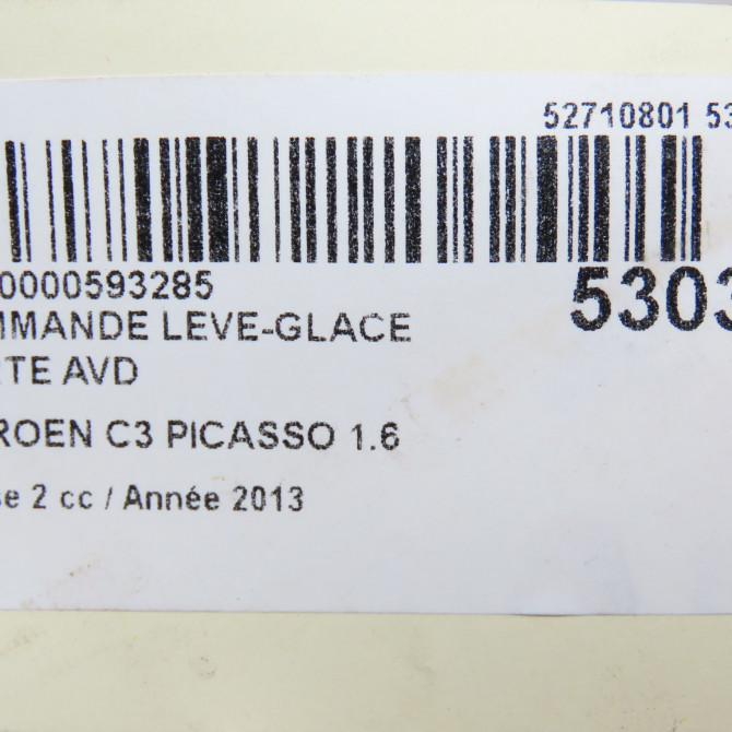 Commande lève-glace porte avant droite occasion CITROEN C3 PICASSO Phase 2 09-2012->... 1.6 HDI 90ch 6554QK 5