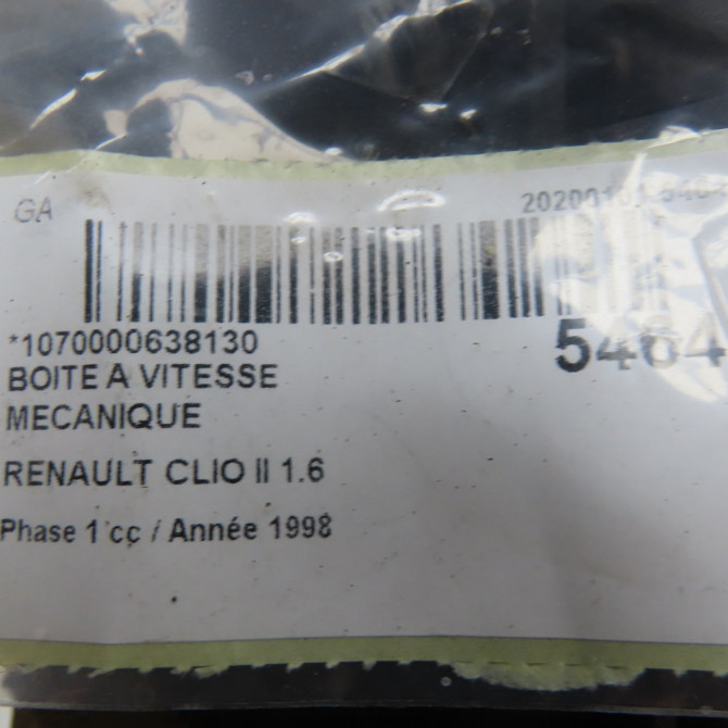 Boîte à vitesse mecanique occasion RENAULT CLIO II Phase 1 03-1998->06-2001 1.6 7701700515 6