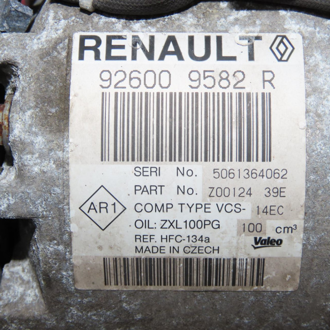 Compresseur air conditionne occasion RENAULT CLIO IV Phase 1 07-2012->... 1.2i 16v 75ch 926000050R 6