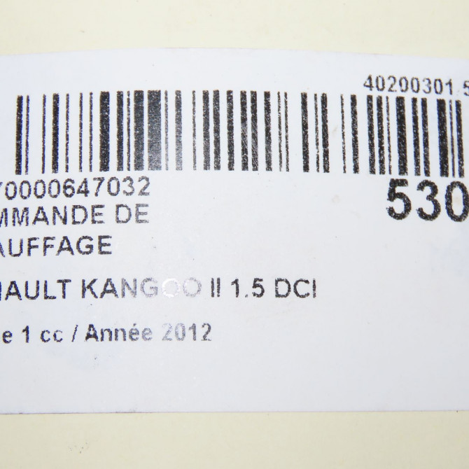 Commande de chauffage occasion RENAULT KANGOO II Phase 1 01-2008->03-2013 1.5 DCI 75ch 275109404R 5