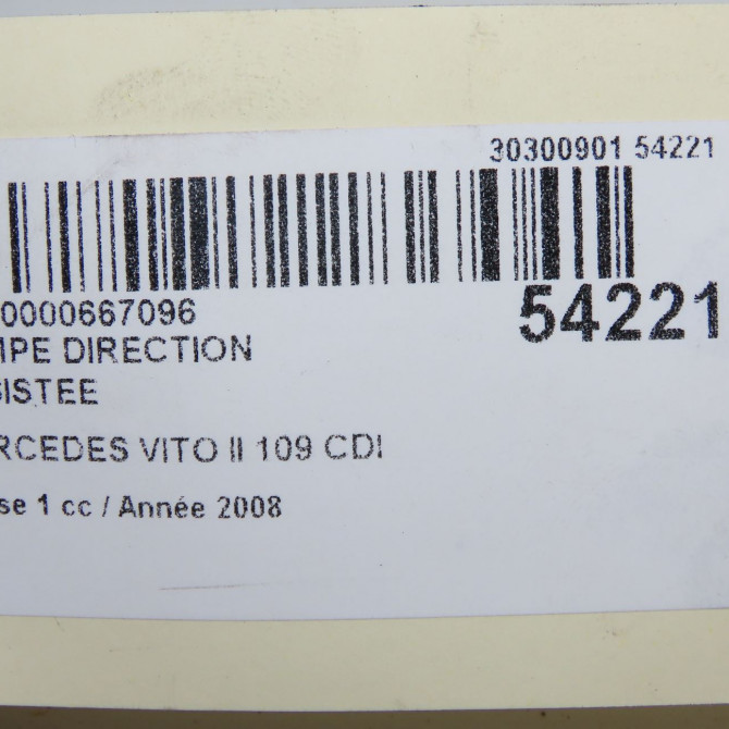 Pompe direction assistee occasion MERCEDES VITO II Phase 1 10-2003->09-2010 109 CDI 88ch 34667201 7