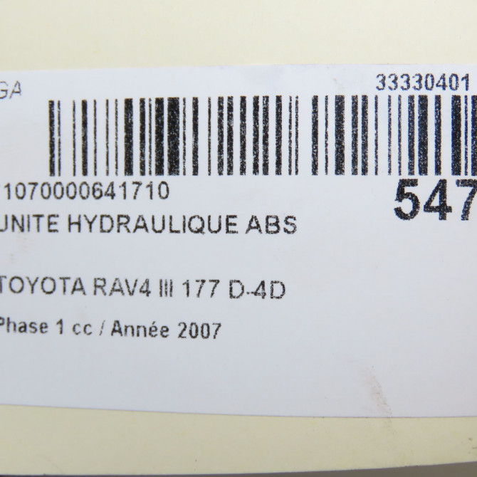 Unité hydraulique ABS occasion TOYOTA RAV4 III Phase 1 02-2006->11-2009 177 D-4D 4405042260 8