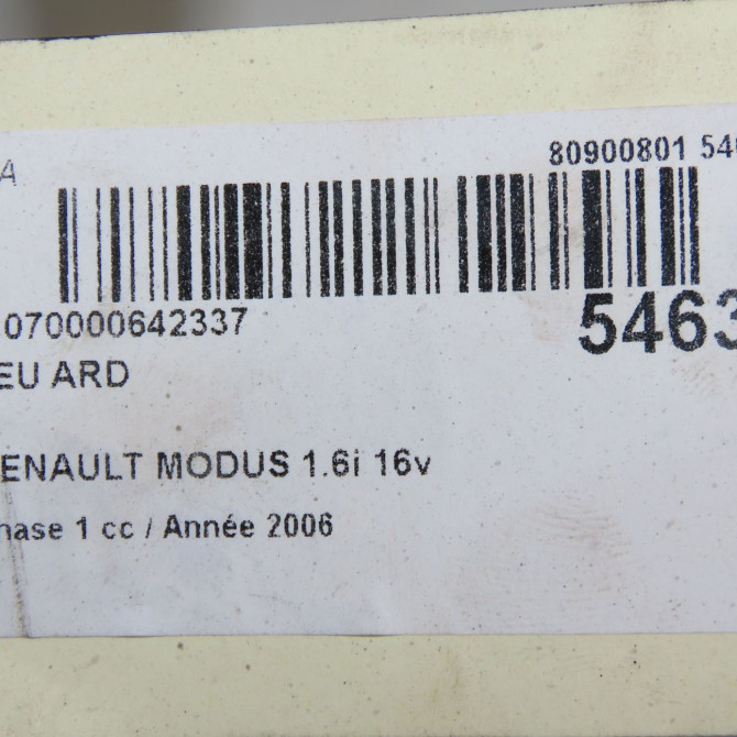Feu arrière droit occasion RENAULT MODUS Phase 1 09-2004->12-2007 1.6i 16v 8200538785 5