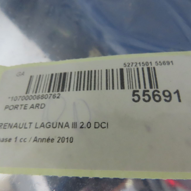 Porte arrière droite occasion RENAULT LAGUNA III Phase 1 10-2007->10-2010 2.0 DCI 130ch 821000022R 5