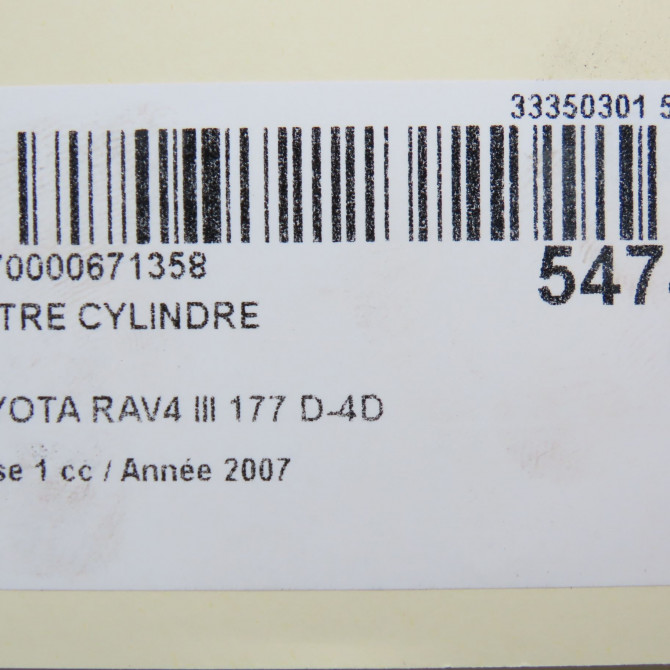 Maitre cylindre occasion TOYOTA RAV4 III Phase 1 02-2006->11-2009 177 D-4D 4720142392 6