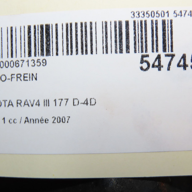 Servo-frein occasion TOYOTA RAV4 III Phase 1 02-2006->11-2009 177 D-4D 4461042341 4