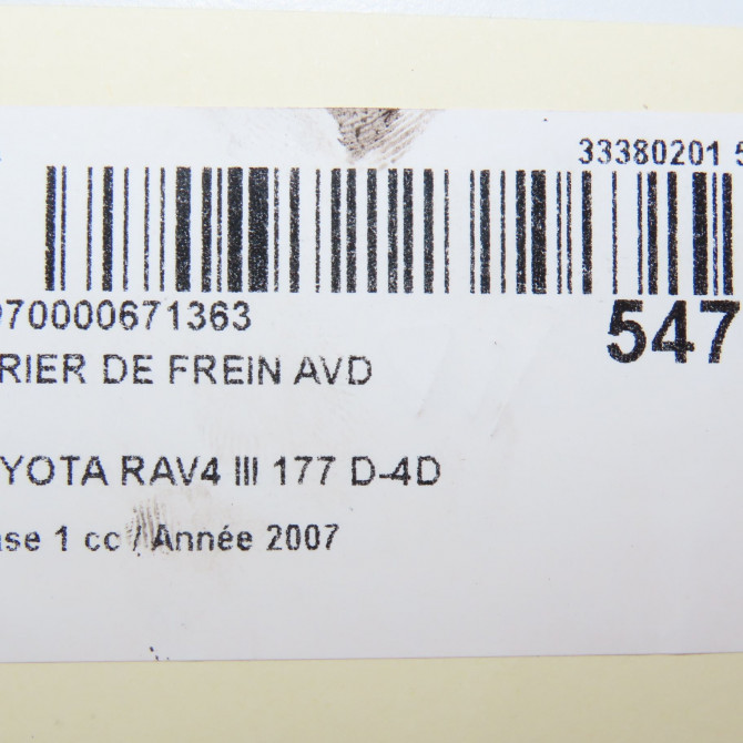 Etrier de frein avant droit occasion TOYOTA RAV4 III Phase 1 02-2006->11-2009 177 D-4D 4773042091 6