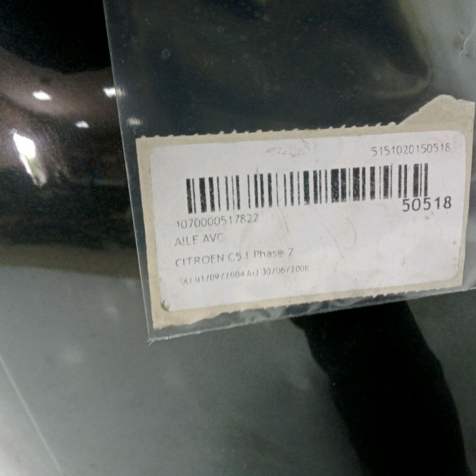 Aile avant gauche occasion CITROEN C5 I Phase 2 09-2004->06-2008 7840Q2 3