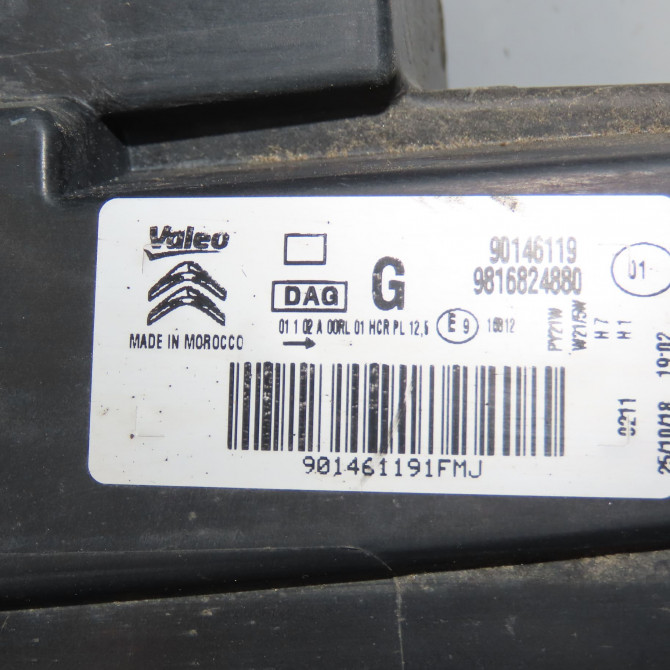 Phare gauche occasion CITROEN 146 Phase 1 04-1995->04-1999 1.6 BlueHDI 100ch 9816824880 4