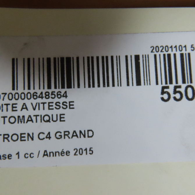 Boîte à vitesse automatique occasion CITROEN C4 GRAND PICASSO II Phase 1 04-2013->... 2.0 BlueHDI 150ch 9810375780 8