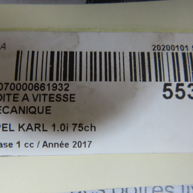 Boîte à vitesse mecanique occasion OPEL KARL Phase 1 04-1995->04-1999 1.0i 75ch 25193045 7