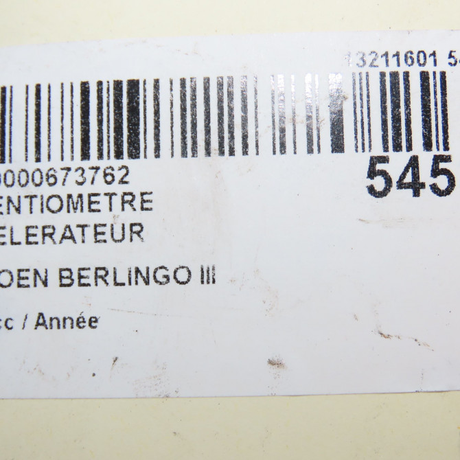 Potentiometre accelerateur occasion CITROEN 146 Phase 1 04-1995->04-1999 1.6 BlueHDI 100ch 7