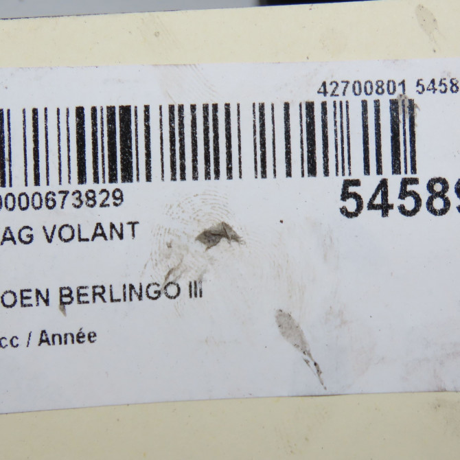 Airbag volant occasion CITROEN 146 Phase 1 04-1995->04-1999 1.6 BlueHDI 100ch 98185170ZD 5