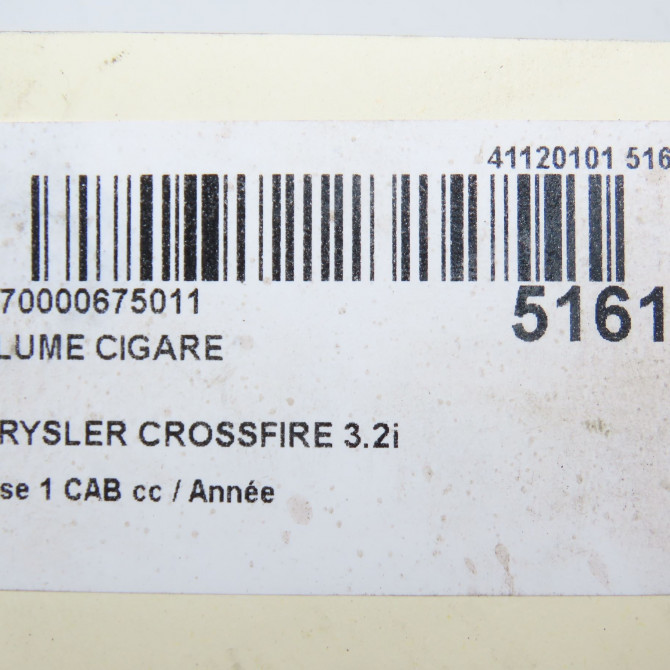 Allume cigare occasion CHRYSLER CROSSFIRE Phase 1 04-1995->04-1999 3.2i V6 217ch 5