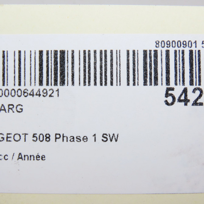 Feu arrière gauche occasion PEUGEOT 508 Phase 1 SW 01-2011->12-2014 6350LY 5