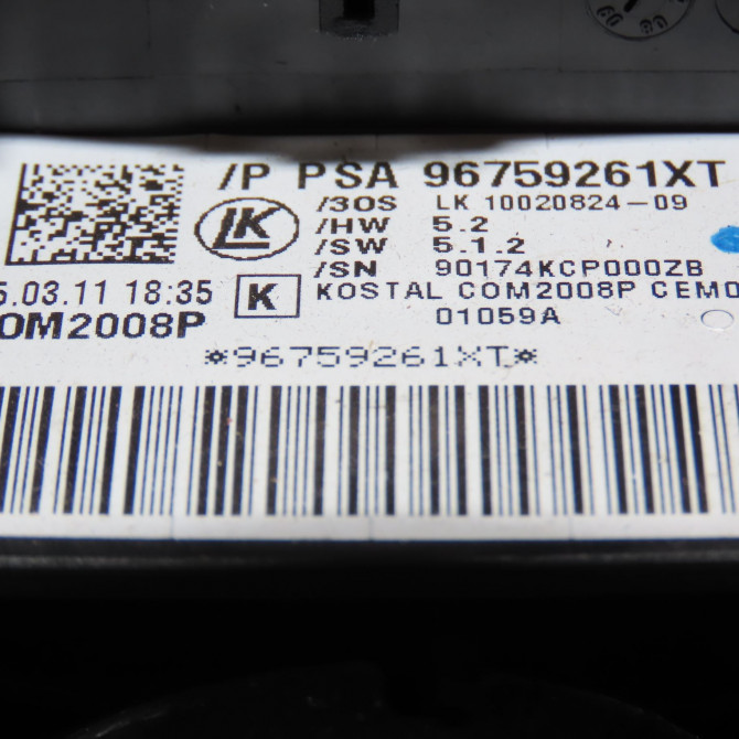 Bloc commodos occasion PEUGEOT 508 Phase 1 04-1995->04-1999 2.0 HDI 163ch 98199434ZD 6