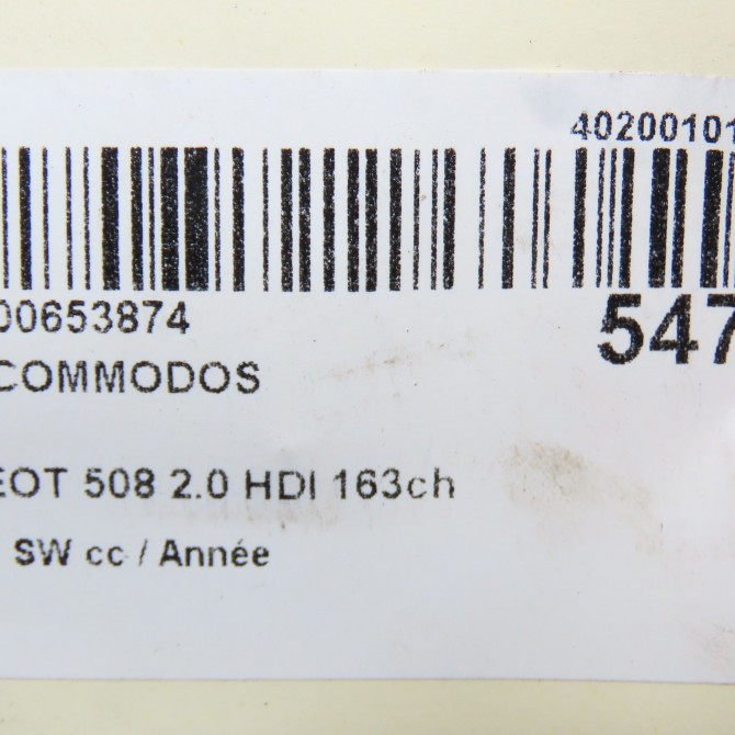 Bloc commodos occasion PEUGEOT 508 Phase 1 04-1995->04-1999 2.0 HDI 163ch 98199434ZD 8