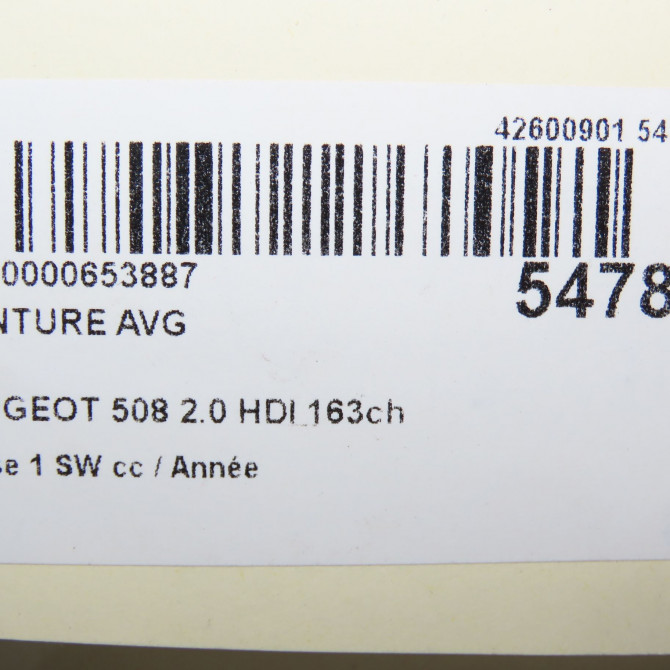 Ceinture avant gauche occasion PEUGEOT 508 Phase 1 04-1995->04-1999 2.0 HDI 163ch 8976F8 7