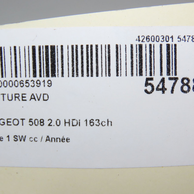 Ceinture avant droite occasion PEUGEOT 508 Phase 1 04-1995->04-1999 2.0 HDI 163ch 8976G0 7