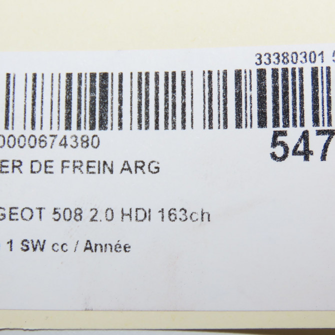 Etrier de frein arrière gauche occasion PEUGEOT 508 Phase 1 04-1995->04-1999 2.0 HDI 163ch 1610900680 6