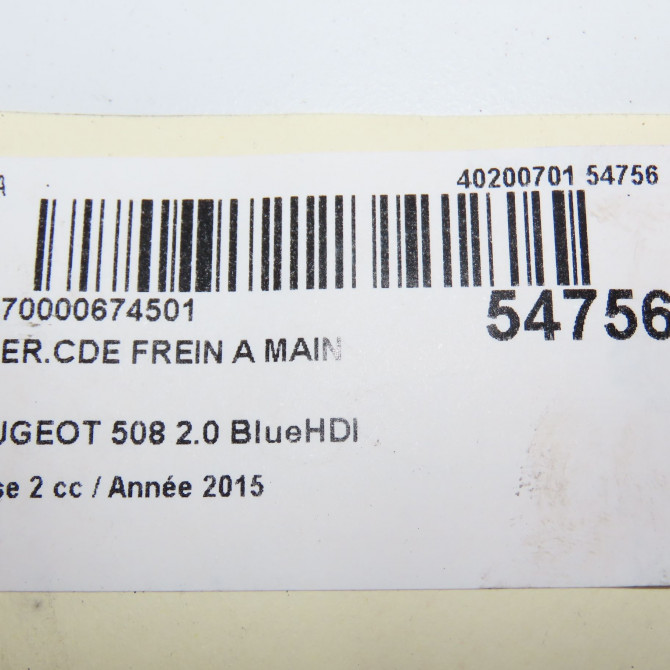 Interrupteur commande de frein a main occasion PEUGEOT 508 phase 2 06-2014->... 2.0 BlueHDI 180ch 96772967ZD 5