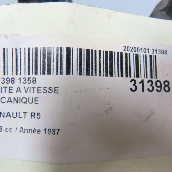 Boîte à vitesse mecanique occasion RENAULT SUPER 5 Phase 1 10-1984->12-1996 CAMPUS BV4 (92-93) 7701351774 6