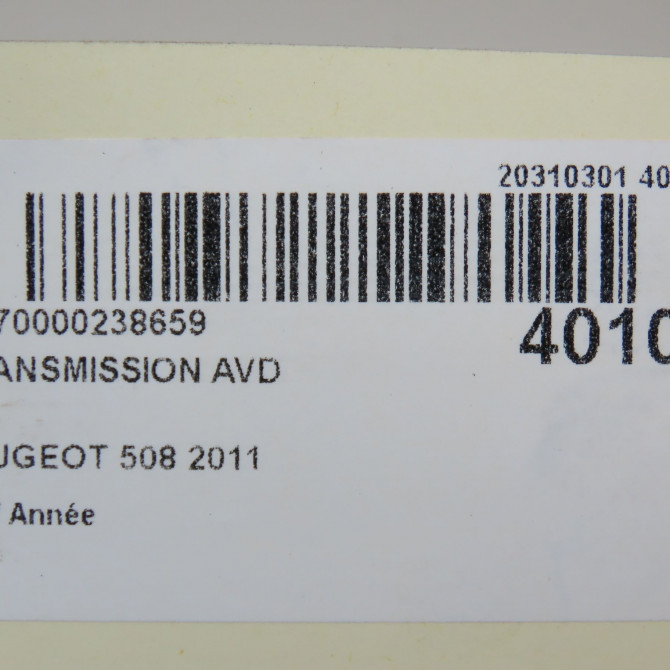 Transmission avant droite occasion PEUGEOT 508 3273ZE 8