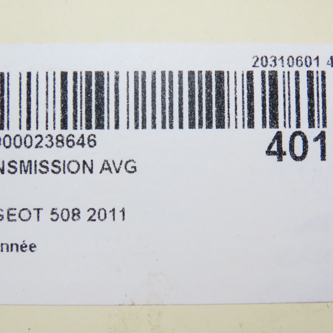 Transmission avant gauche occasion PEUGEOT 508 3272YK 6
