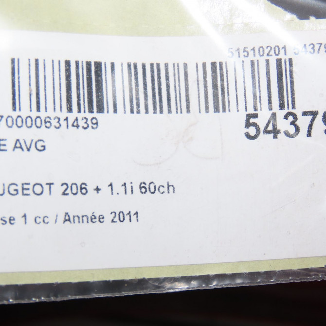 Aile avant gauche occasion PEUGEOT 206 + Phase 1 03-2009->05-2013 1.1i 60ch 7840X3 5