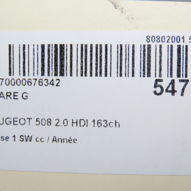 Phare gauche occasion PEUGEOT 508 Phase 1 04-1995->04-1999 2.0 HDI 163ch 1613965880 7
