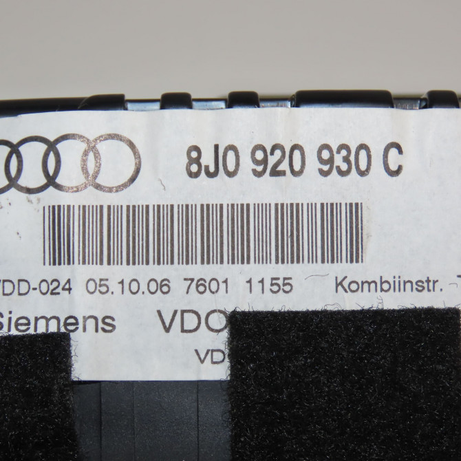 Compteur occasion AUDI TT II Phase 1 09-2006->04-2010 2.0 TFSi 200ch 8J0920930F 4