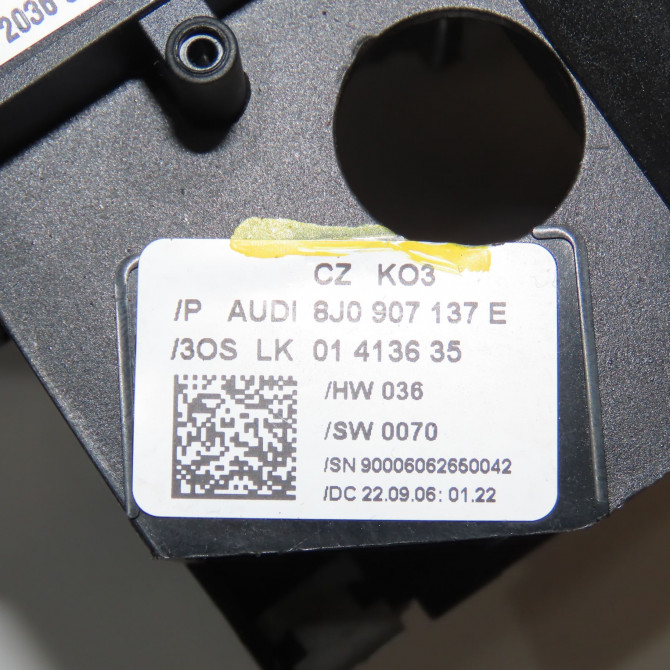 Bloc commodos occasion AUDI TT II Phase 1 09-2006->04-2010 2.0 TFSi 200ch 6