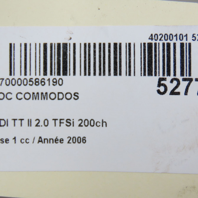 Bloc commodos occasion AUDI TT II Phase 1 09-2006->04-2010 2.0 TFSi 200ch 8