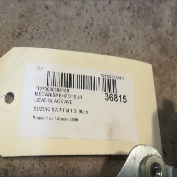 Mecanisme + moteur lève-glace avant droit occasion SUZUKI SWIFT III Phase 1 03-2005->09-2011 1.3i 90ch 8340163J51 3