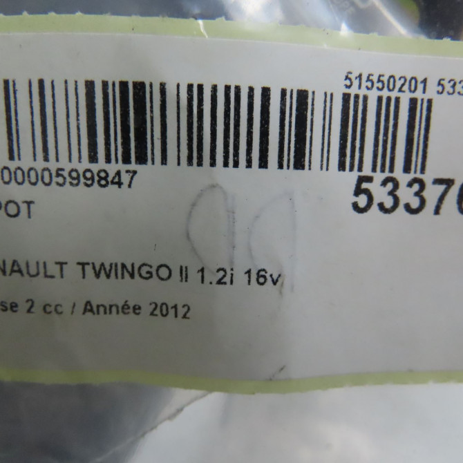 Capot occasion RENAULT TWINGO II Phase 2 12-2011->12-2014 1.2i 16v 75ch 651003355R 8