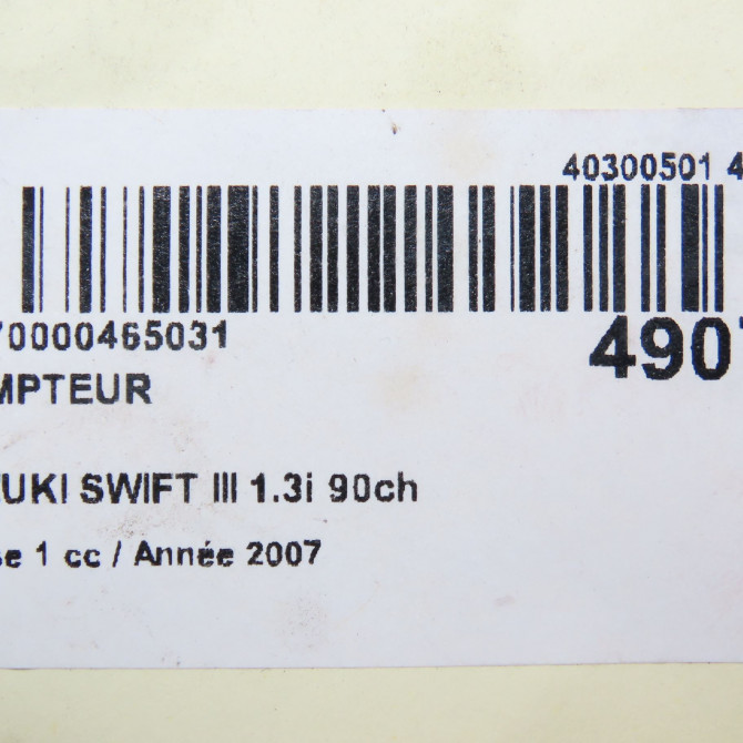 Compteur occasion SUZUKI SWIFT III Phase 1 03-2005->09-2011 1.3i 90ch 3410062JA0 5