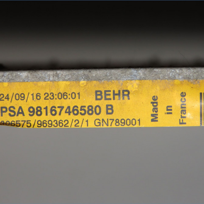 Condenseur clim occasion CITROEN C4 PICASSO II Phase 2 09-2016->... 1.6 BLUEHDI 120ch 9816746580 3