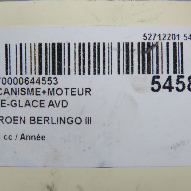 Mecanisme + moteur lève-glace avant droit occasion CITROEN 146 Phase 1 04-1995->04-1999 1.6 BlueHDI 100ch 9840175580 8